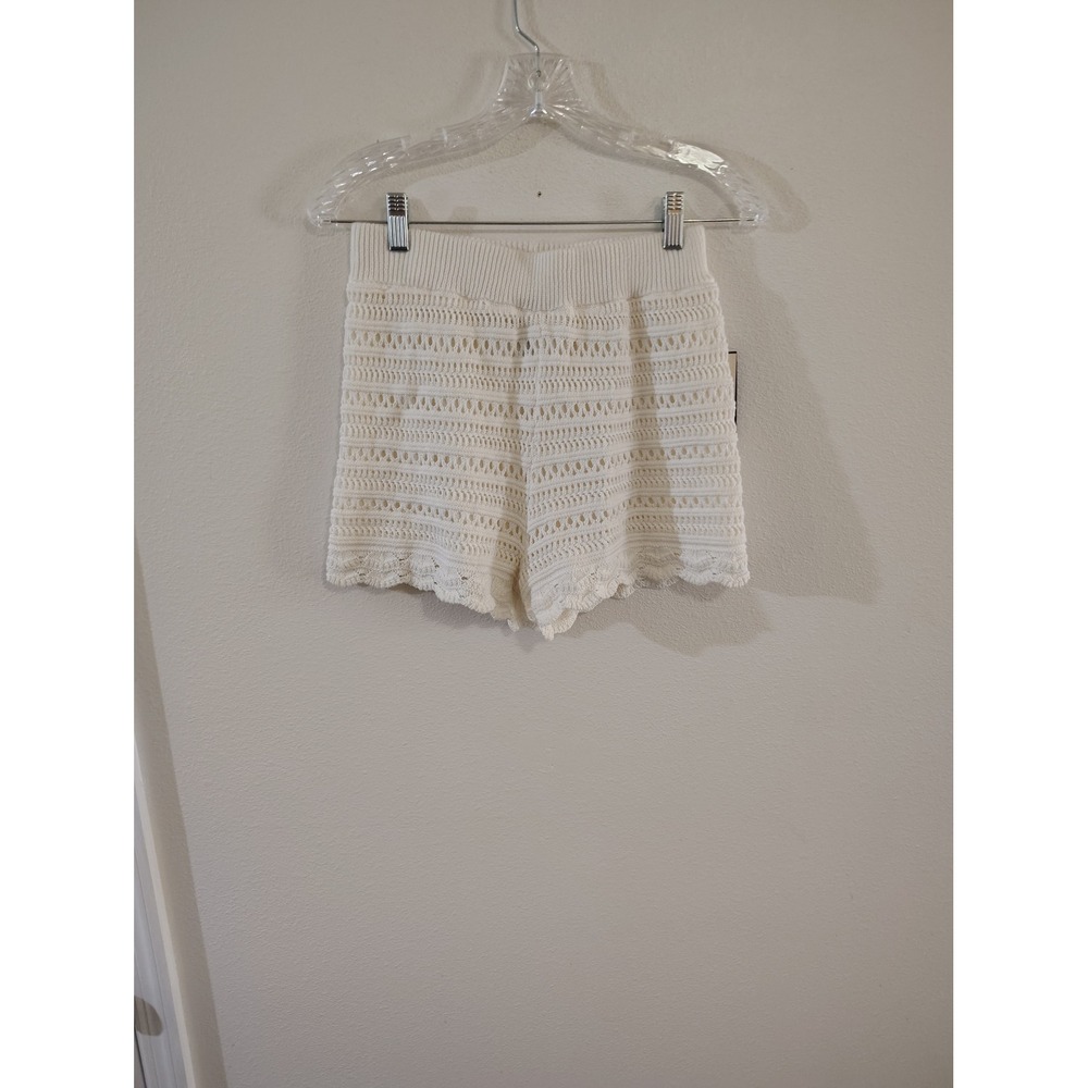 Universal Thread Womens Crochet High Rise Shorts Cream‎ Off White XS New